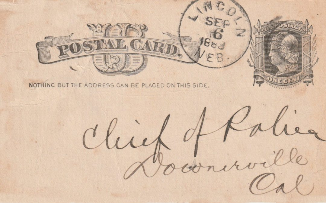 1888 – Etats Unis – Usage particulier d’entiers postaux (I)