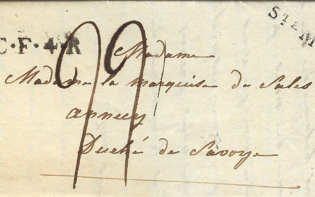 1809 – 1831 Une correspondance du château de Montgoger en Touraine au château de Thorens-Sales en Savoie (II)